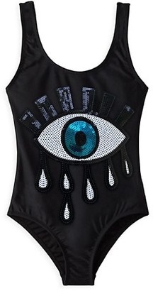 girls sequin swimsuit