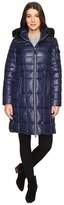 Thumbnail for your product : Andrew Marc Julia 37" Laquer Puffer Faux Fur Coat