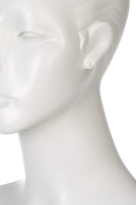 Candela 14K Yellow Gold CZ & 4mm Freshwater Pearl Flower Stud Earrings