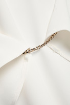 Thumbnail for your product : Victoria Beckham Draped Chain-trimmed Pique Mini Dress