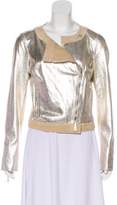 Thumbnail for your product : Fendi Leather Evening Jacket Silver Leather Evening Jacket