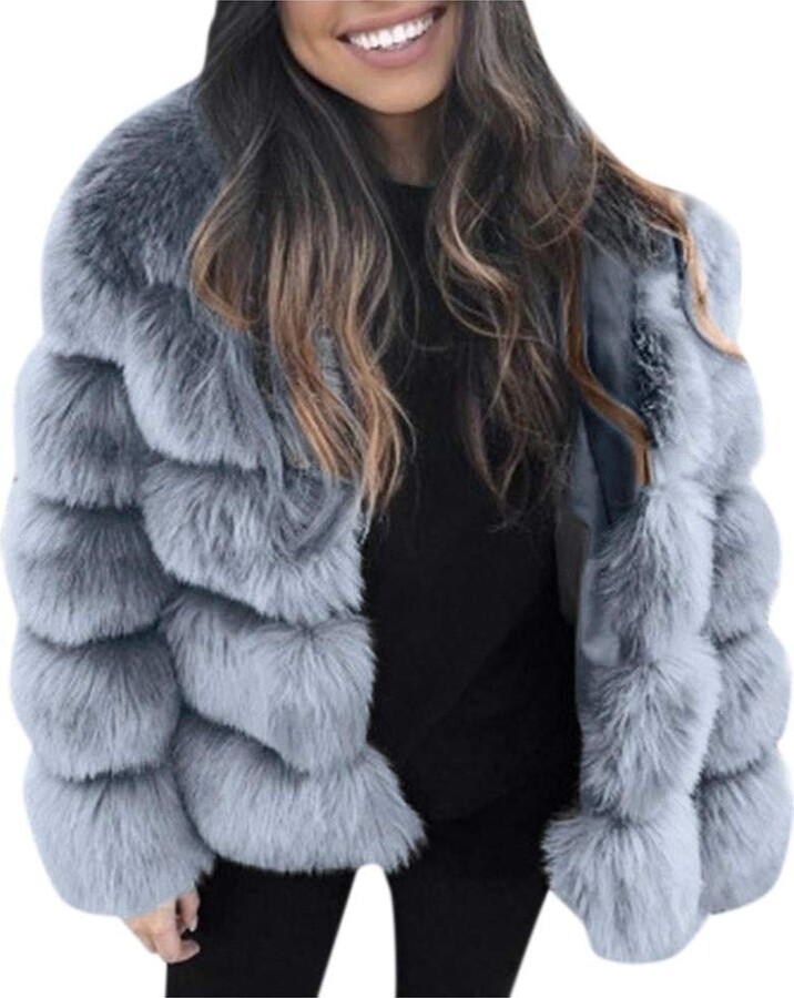 grey fur jackets uk
