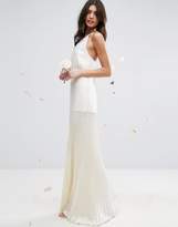 Thumbnail for your product : ASOS DESIGN EDITION cami wedding dress with pleated skirt