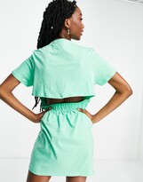 Thumbnail for your product : ASOS DESIGN open back mini tshirt dress in apple green