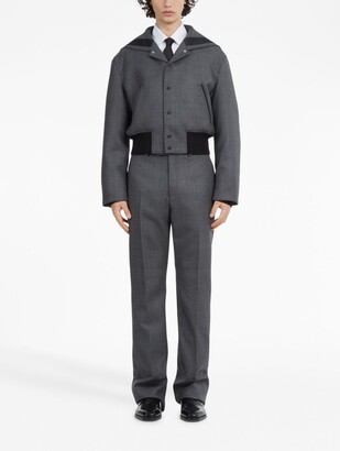 美品】Y'sWOOL GABARDINE SAILOR COLLAR COAT WOOL GABARDINE SAILOR