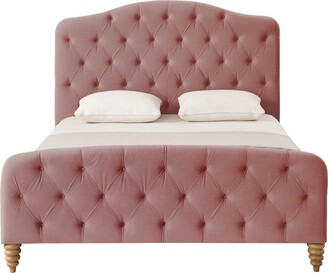 Shabby Chic Addie Platform Bed with Tufted Headboard and Footboard