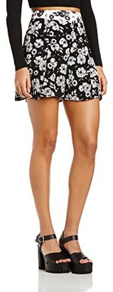 New Look Women's Floral Print Contrast Shorts