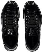 Thumbnail for your product : Armani Jeans Patent Leather Sneakers