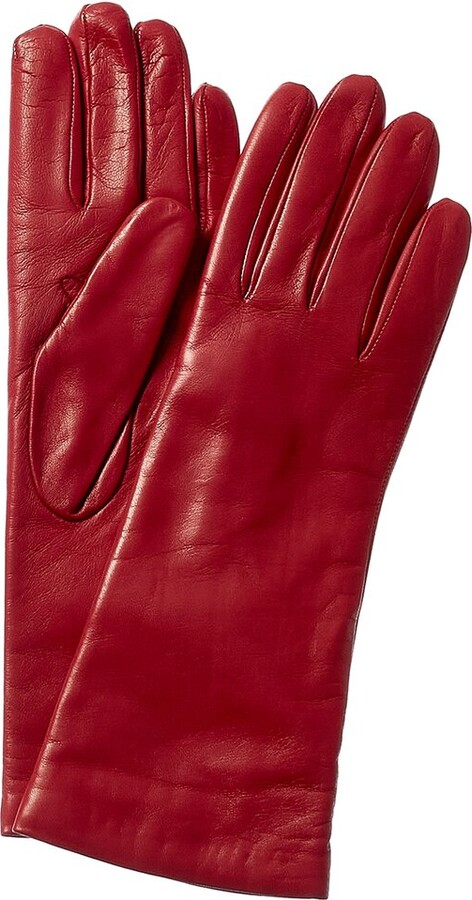 Womens Accessories Gloves Mario Portolano Leather Gloves in Red 