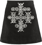 Thumbnail for your product : Saint Laurent Studded suede mini skirt