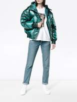 Thumbnail for your product : Ienki Ienki Green Dunlope puffer jacket with hood