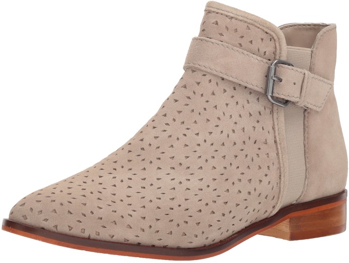 taupe flat ankle boots