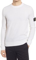 Thumbnail for your product : Stone Island Logo Patch Crewneck Wool Blend Sweater
