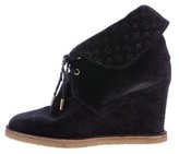 Thumbnail for your product : Louis Vuitton Suede Monogram Booties