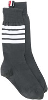 Thumbnail for your product : Thom Browne 4-Bar stripe socks