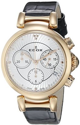 Edox Women's 10220 37RC AIR LaPassion Analog Display Swiss Quartz Black Watch