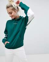 Thumbnail for your product : adidas Eqt Hoodie With Stripe Sleeves In Green