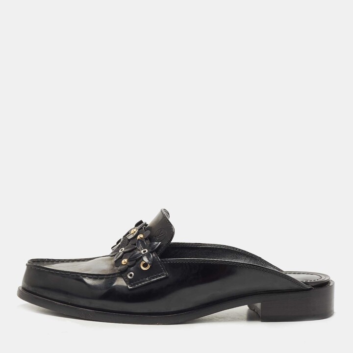 Louis Vuitton, Shoes, Louis Vuitton Womens Revival Mule Sandals Monogram  Embossed Leather Black