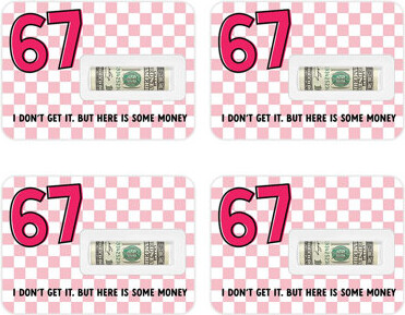 Koyal Wholesale 4Pk 6-7 Valentine Money Holders, I Don’T Get It But Here’S Money, 5X7