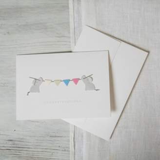 The White Company Elephant Bunting Card