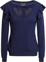 Thumbnail for your product : Moschino Boutique Bow-embellished Cutout Virgin Wool Sweater