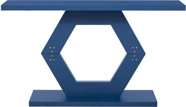 Latitude Run Elegant Entryway Table Featuring Hexagon Legs And Fir Veneer For A Chic Home Contemporary Piece With Legged Structure