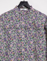 Thumbnail for your product : Only shirt with frill collar in pastel floral
