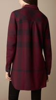 Thumbnail for your product : Burberry Cashmere Cotton Jacquard Check Shirt