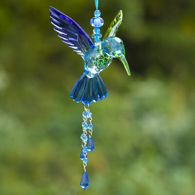 Zaer Ltd International Acrylic Hanging Hummingbird Shaped Ornament
