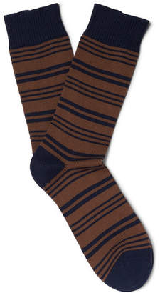 Oliver Spencer Loungewear Hinton Striped Cotton-blend Socks