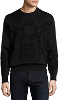 Thumbnail for your product : Alexander McQueen Tonal Skull Sweatshirt, Black
