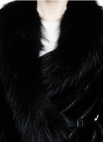 Thumbnail for your product : Nobrand Mink tail wool-cashmere raccoon fur coat