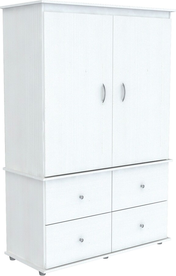 Inval America LLC Inval Larcinia White Audio Video Armoire