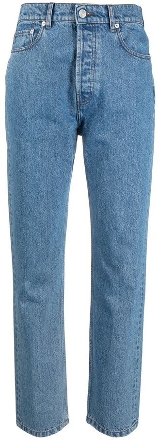 Nanushka High-Waisted Straight-Leg Jeans - ShopStyle