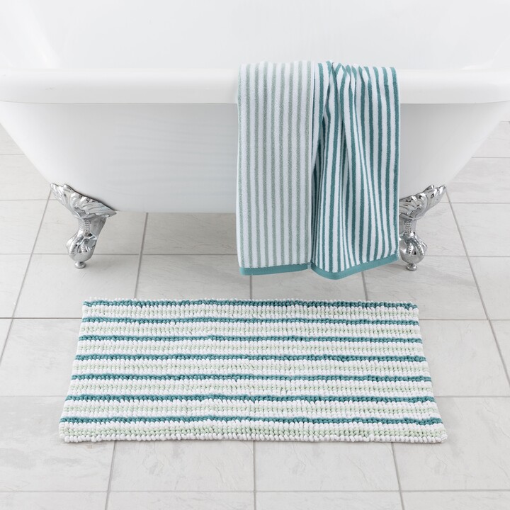 Dunelm Kingfisher and Mint Stripe Bath Mat Blue ShopStyle