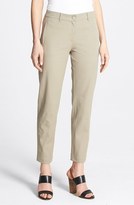 Thumbnail for your product : Eileen Fisher Slim Stretch Cotton Ankle Pants (Regular & Petite)