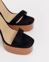 Thumbnail for your product : Raid Marianna black stacked platform sandals