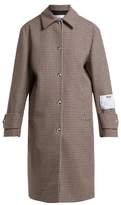 Thumbnail for your product : MSGM Houndstooth Wool Blend Coat - Womens - Brown Multi