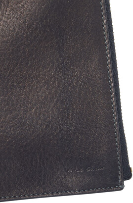 Rick Owens Metallic Textured-leather Pouch