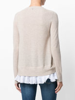 Thumbnail for your product : Dondup pleated trim knitted top