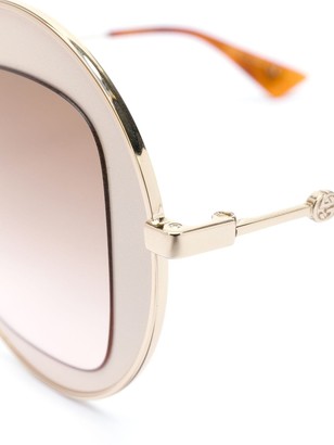 Gucci Round Metal Frame Sunglasses