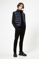 Thumbnail for your product : HUGO BOSS Zip-neck sweater in cotton-blend stretch crepe