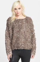 Thumbnail for your product : Echo Chain Trim Faux Fur Sweater