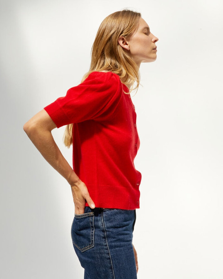 Absolut Cashmere Clarissa Cardigan Red ShopStyle
