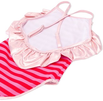 The Marc Jacobs Kids Frill Trimmed Striped Swimsuit