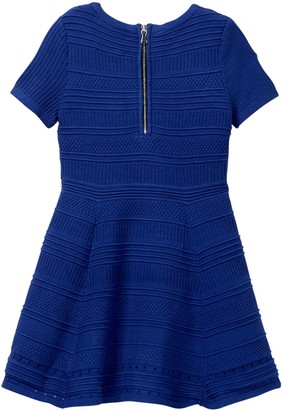 Milly Minis Textured Stitch Fit & Flare Dress (Toddler & Little Girls)