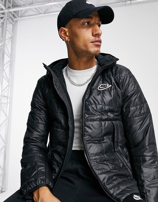 Nike Half-zip Overhead Synthetic Fill Puffer Jacket In Black |  islamiyyat.com