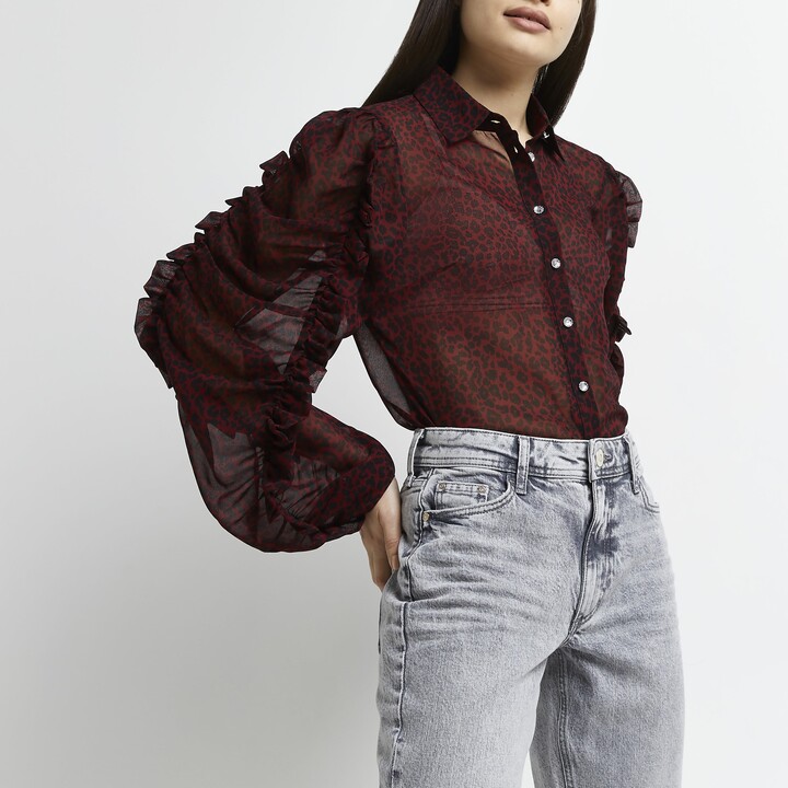 red leopard print shirts