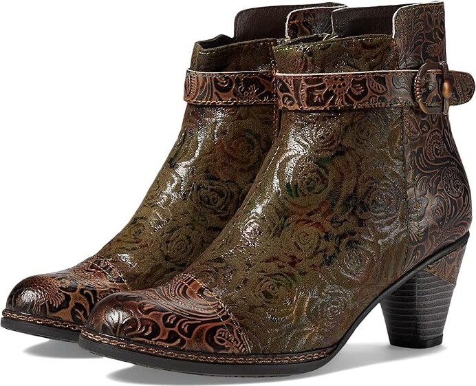 L'Artiste by Spring Step Antilles Women's Boots Olive Green : EU 36 (US Women's 5.5-6) M, Rubber/Suede