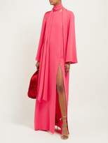 Thumbnail for your product : Carolina Herrera Draped Silk-georgette Gown - Womens - Pink
